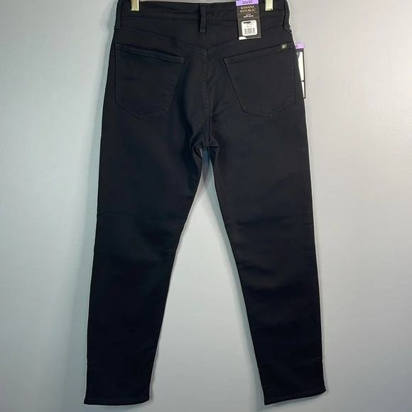 BANANA REPUBLIC NWT Mens Black Slim Fit Brushed Cotton Stretch Chinos Size 30x30 - Picture 6 of 11